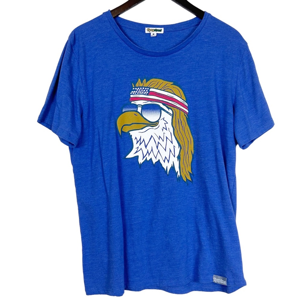 Tipsy Elves patriotic Eagle blue t-shirt tee L